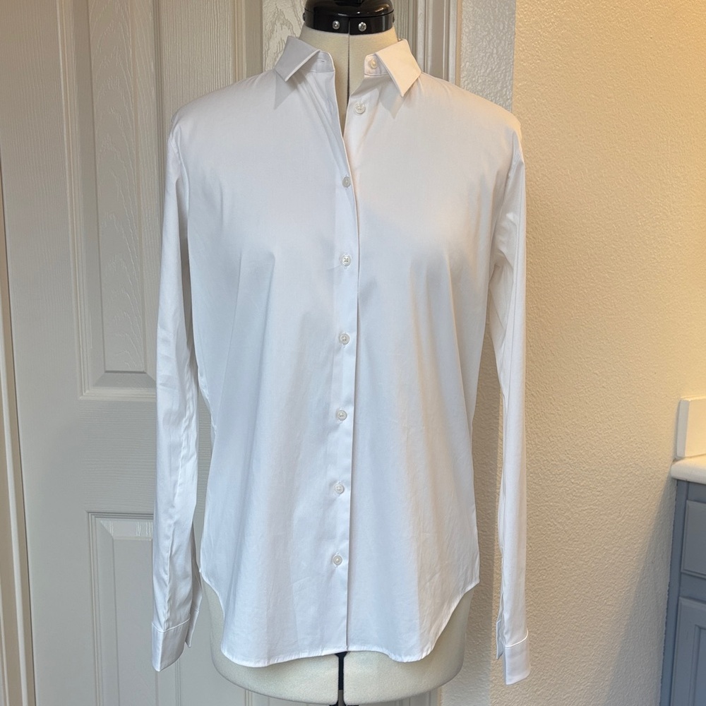 Classic White Button-Up Shirt